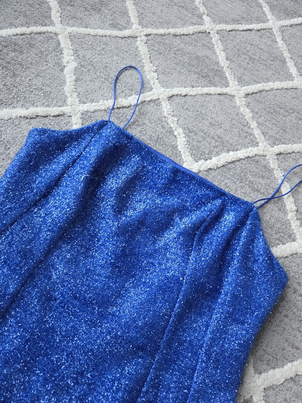 Topshop Electric Blue Sparkly Dress - Picture 3 of 8